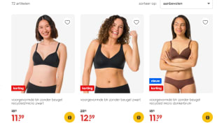 40% korting op alle bh's en sportbh's bij HEMA