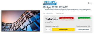 Philips B-Line 70BFL2214/12 70" Smart TV voor €560,11 bij Office Easy