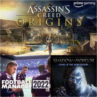 Juegos gratis Amazon Gaming en Septiembre Assassin's Creed Origins, Football Manager 2022, Shadow of Mordor GOTY y muchos mas