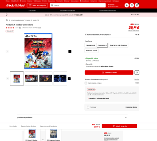 PS5 Sonic X Shadow Generations por solo 25,50€