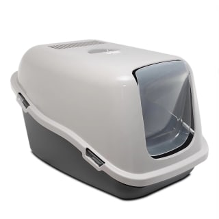 Arenero para Gatos Grande, Cubierta Desmontable y Tapa Transparente Abatible por 13€