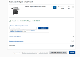 Barbacoa de gas 3 llamas y 4 zonas de cocción por solo 0,99€