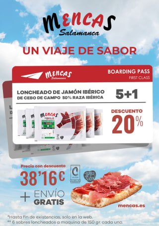 Loncheado de jamón de cebo de campo ibérico Salamanca 38,16€ (6 blister de 150 grs)