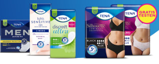 Gratis Tena-product door 100% cashback