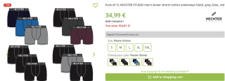 12-pack Hechter Studio boxershorts voor €34,99 bij Outlet46