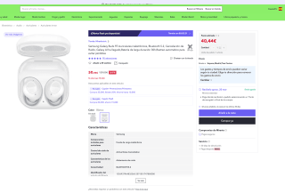 Auriculares Samsung Galaxy Buds FE Inalámbricos por 40,44€