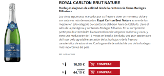 6 Botellas de Royal Carlton Brut Nature por 34.1€