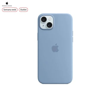 Funda Apple de silicona con MagSafe para iPhone 15 Plus Azul invierno por solo 9,99€