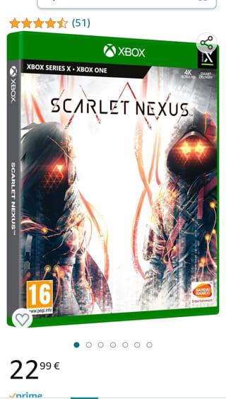 Scarlet Nexus Xbox Series X por 22,99€.