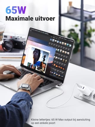 UGREEN USB-C oplader 65W voor €25,64 bij Amazon