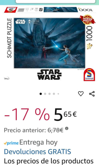 Puzzle Star Wars Reys Awakening 1000 piezas por 5,65€