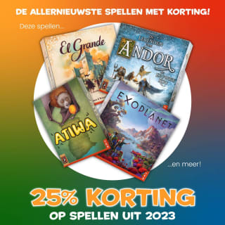 25% kassakorting op spellen uit 2023 bij 999games