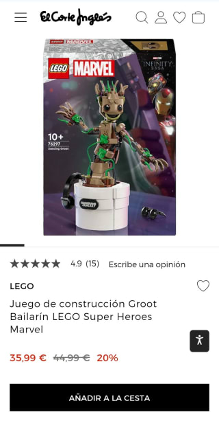 Lego Groot Bailarín por 35,99€.