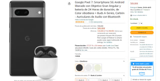Google Pixel 7 128GB + Auriculares Buds A por 589€