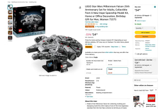 LEGO 75375 Star Wars: Una Nueva Esperanza Halcón Milenario por solo 49,49€