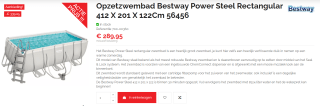 Bestway Powersteel zwembad 412x201x122 voor €289 bij Itek Webwinkel