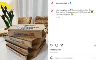 Pizza Mediana Domino's Pizza por 9,95€