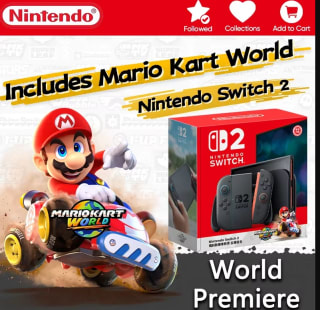 Nintendo Switch 2 + Mario Kart World voor €449 dmv code bij AliExpress