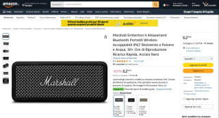 Altavoz Bluetooth portátil Marshall Emberton II por 62,99€