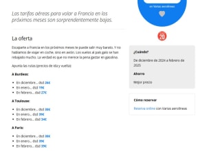 Vuelos a Francia desde 19€ a 39 i/V