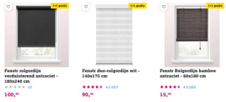 1+1 gratis op alle fenstr kant en klaar raamdecoratie bij Leen Bakker