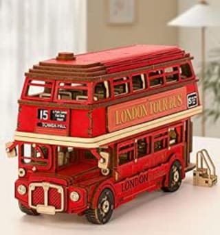 ROWOOD Puzzles 3D Madera Autobús Turístico De Londres, Maquetas de Madera Retro para Adultos para Construir por 23,99€