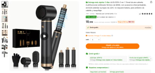 5-en-1 Pincel de aire caliente multifuncional, estilizador térmico de 800W, con accesorios intercambiables por 18,59€