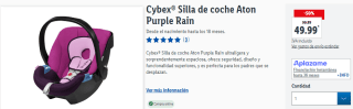 Silla de coche Aton Purple Rain Cybex® por 49.99€