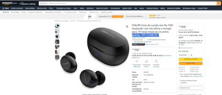 Fone de ouvido da PHILIPS, modelo TWS de bluetooth - R$ 156,71