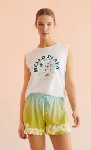 Camiseta + pantalón corto de Snoopy por 8,99€