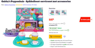 Gabby’s Poppenhuis spikkelfeestset theeservies voor €10,91 bij Bol