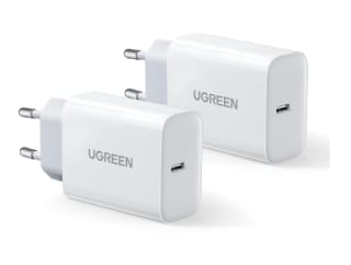 Pack x2 UGREEN 20W Cargador USB C por 10.85€