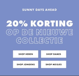 20% korting op de nieuwe collectie bij WE fashion