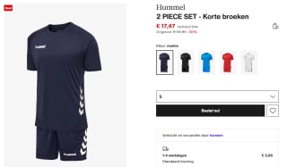 Hummel Promo Set Korte broek & Shirt voor €17 bij Zalando