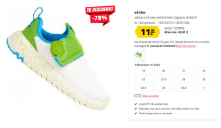 Zapatillas de Peques adidas x Disney Kermit por 11.99€