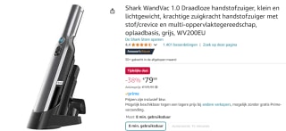 Shark WV200EU Kruimelzuiger - Snoerloos voor €79,99 bij Amazon