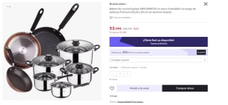Bateria de cocina 8 piezas SAN IGNACIO por 40.5€