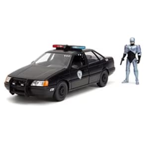 Jada- Coche de Robocop 1986 Ford Taurus, Escala 1:24 Metálico Apertura de Puertas y Figura de Robocop por 34,29€