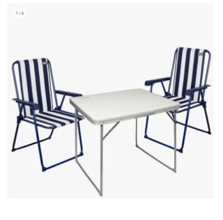 Conjunto de mesa y 2 sillas plegables Aktive Camping por 43.09€