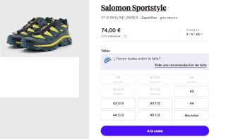 Zapatillas Salomon XT-6 SKYLINE por 74€