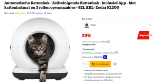 ZEDAR K1200 Automatische kattenbak voor €299 bij Bol.