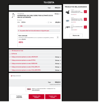 Aspirador escoba AEG AP71UB14DB por solo 199,52€