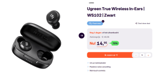 UGREEN HiTune True Wireless Stereo Bluetooth 5.0 Earbuds Zwart voor €14,95 bij Ibood
