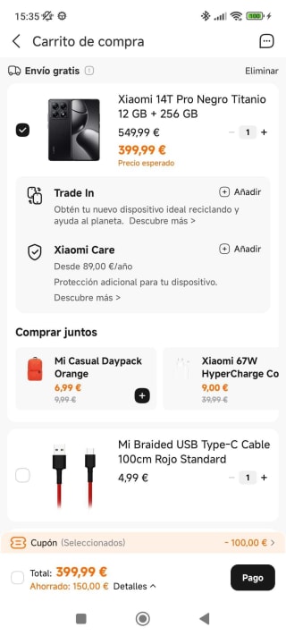 Xiaomi 14T Pro de 12 GB + 256 GB por 399,99€