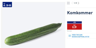 Komkommer voor €0,39 bij de Aldi