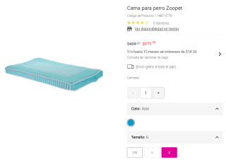 Cama para Perro Zoopet por $172 | Descuento Liverpool