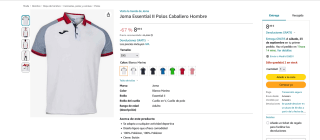 Joma Essential II Polos Hombre por solo 8,99€