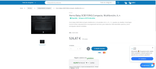 Horno Balay 3CB5159N3,Compacto, Multifunción, A, n por 526,87€