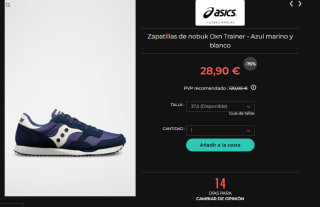 Liquidación calzado grandes marcas con 75% descuento (Asics, Saucony, On Running)