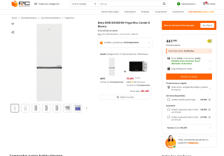 Beko B5RCNE365HW Frigorífico Combi D Blanco por solo 441€